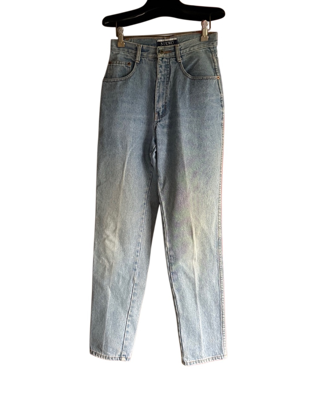 Vintage 90s Nuovo County Seat High-Waisted Light Wash 5-Pocket Jeans, 5/6R
